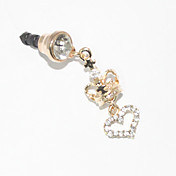 Crown 3.5 MM Zircon anti-polvo para auriculares Jack para iPhone y iPad