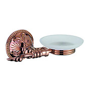 Antique Style Rose Gold Finish Wall Mounted Brass Round Shape Soap Holders Dish