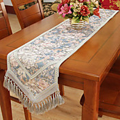 Country Print Floral Polyester Cotton Blend Table Runners