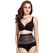 Chinlon com laço / Jacquard Shapewear cintura alta Breve