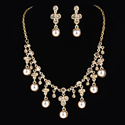 Gorgeous Alloy With Rhinestone / Imitation Pearl Women's Jewelry Set Including Necklace,Earrings