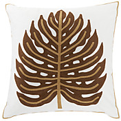 algodão bordado folha fronha decorativo