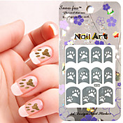 3PCS Mixed-style Paper Nail Art Image Stamp Stickers LK Series No.8