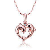 Dolphin 18K Gold Plated With Pearl Women's Necklace