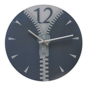 patrón de cremallera analógico reloj de pared (gris, 1xAA)