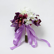 Satin Rose Jolie ronde bouquet de mariée mariage de forme