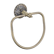 Antikk stil Antique Bronze Finish Veggmontert Brass Buet Ring Towel Ring