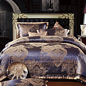 4 PCS Rome Style Jacquard Polyester Full Duvet Cover Set