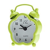 4" Mini Style Analog Quartz Alarm Clock (1xButton Battery, Assorted Colors)