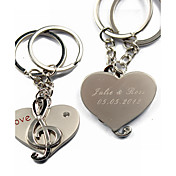 Portachiavi personalizzati - note musicali (set di 6 coppie)