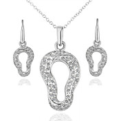 Pretty 18K Plated With Rhinestone Women's Jewelry Set Including Necklace,Earrings