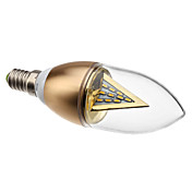 E14 4W 30x3014SMD 320-360LM 3000-3500K Warm White Light Golden Shell LED Candle Bulb (85-265V)