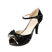 Lær / Lace Stiletto hæl sandaler / Peep Toe med spenne Party / Evening Sko (Flere farger)