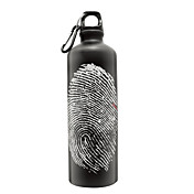 LINGLUZHE al aire libre de aluminio Finger Marcos Botella (Negro)