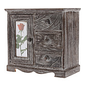 Vintage legno Busto Style Accessori Gioielli di stoccaggio cassetto Box