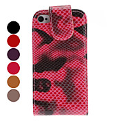 Protezione Snakeskin Custodia in pelle PU per iPhone 4 e (colori assortiti) 4S