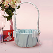 Panier de fleur élégante de satin Ciel Bleu Clair