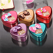 "Our Wedding"Metal Favor Tin With Bowkont - Set of 6 (More Colors)