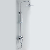 Contemporary Style Chrome Finish Duscharmatur mit 20 x 20cm Duschkopf + Handbrause