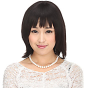 Capless 100% Human Hair Black Straight Short Hair Wig