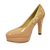 Elegant Leatherette Stiletto Heel Pumps med håndlaget Maleri Party / Evening Sko