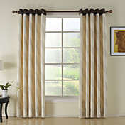 (To paneler) moderne beige stripe energisparing gardiner