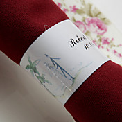 Personalisierte Paper Napkin Ring - Beach Theme (Set von 50)