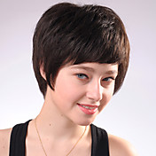 Capless Short Black Curly Mixed Hair Wigs