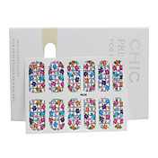 3PCS 2D Full Cover Finger Nail Sticker Mixed Style NO.8