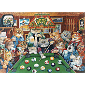 Printed Art Animal Cats Pool by Bill Bell