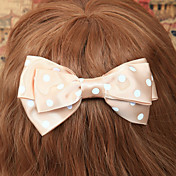 Handmade Coffee Polka Dots Satin Bow Casual Lolita Headpiece