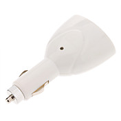 Auto-Zigarettenanzünder 12V Power Socket 2 USB Charger Plug (White)