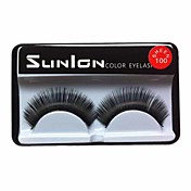 1 Pair Black Machine Made False Eyelashes SL0100