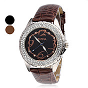 Unisex analogico al quarzo orologio da polso PU (colori assortiti)