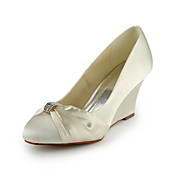 Raso Zeppa Zeppa con scarpe da sposa strass (altri colori)