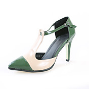 Similicuir talon aiguille sandales avec le parti / chaussures de soirée conjointes fendus (plus de couleurs)