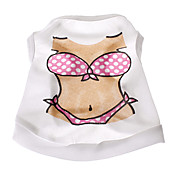 Pure Cotton Sexy Bikini Pattern Vest for Dogs (XS-L)