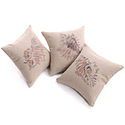 Conjunto de 3 abstrata moderna fronha de algodão / linho decorativa