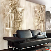 Retro Architectuur Landschap Mural