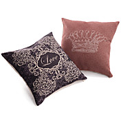 Conjunto de 2 Romantic Love fronha de algodão / linho decorativa
