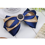 Elegante Champagne Vrouwen Meng Blue Handmade Bow Hair Clip