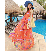 Dames chiffon Print Maxi Dress
