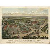 Printed Art Landscape St Louis Worlds Fair by Vintage Apple Collection