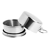 Portable Retractable Stainless Steel Cup Keychain for Travel and Hiking (140mL)