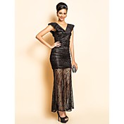 TS Lace Ruffle Slim Dress