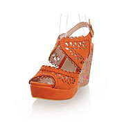 Leatherette Wedge Heel Sandals With Hollow-out Party / Evening Shoes (More Colors)