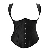 Flattering Black Satin Classic Lolita Bustier Corset