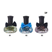 3PCS Mixed Color Glitter Regular Nail Polish No.1(12ml,Assorted Colors)