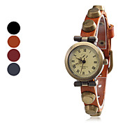 Women's Analog Leather Quartz Wrist Watch (Assorted Colors)