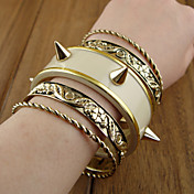 Women's Layered Fashion Resin Golden Bracelet